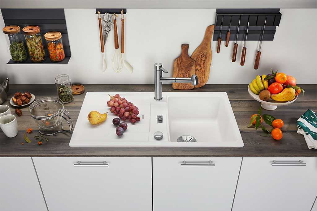 Blanco Smart Home Produkte weiße Spüle LEXA - Die Küchenwelt Thomas Brag in Duisburg und Bocholt