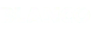Das Logo von Blanco in weiß auf transparentem Hintergrund, welches die Markenvielfalt des Unternehmen veranschaulicht.