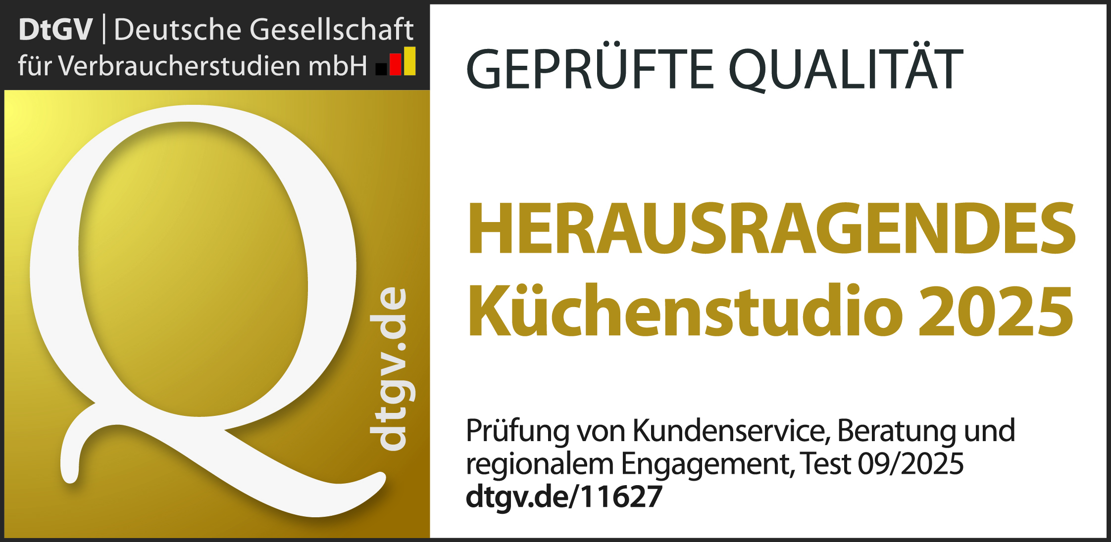 Siegel_Herausragendes Küchenstudio DtgV Siegel herausragendes Küchenstudio.