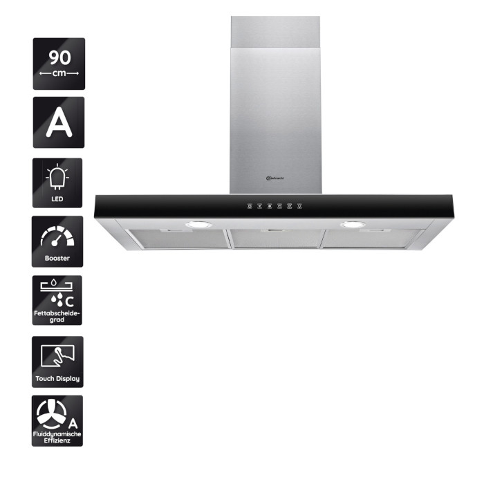 Bauknecht Wandhaube DBHBS 92 LTI X, Dunstabzugshaube