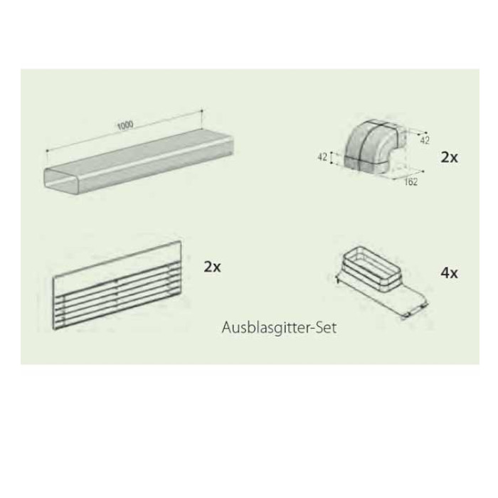 Berbel 1100007 Ausblasgitter-set Umluftzubehör