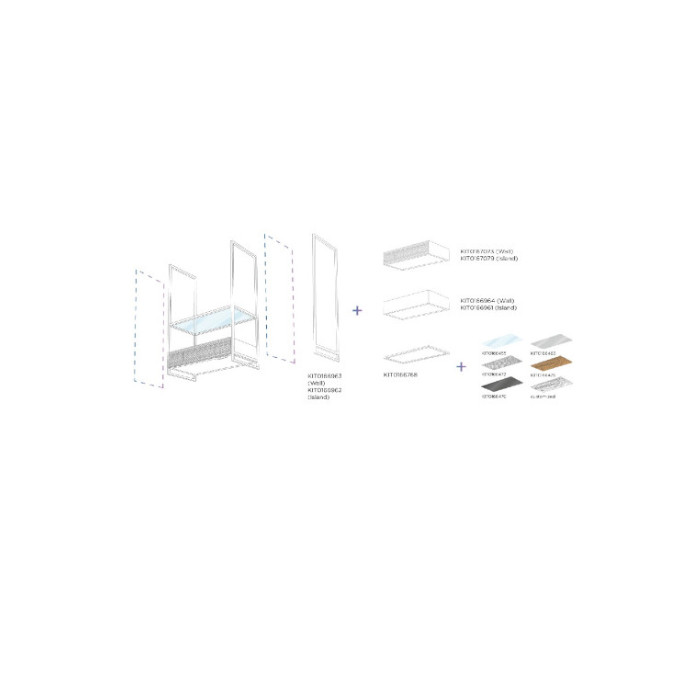 Elica KIT0167073 Absaugmodul für Open Suite, Schwarz