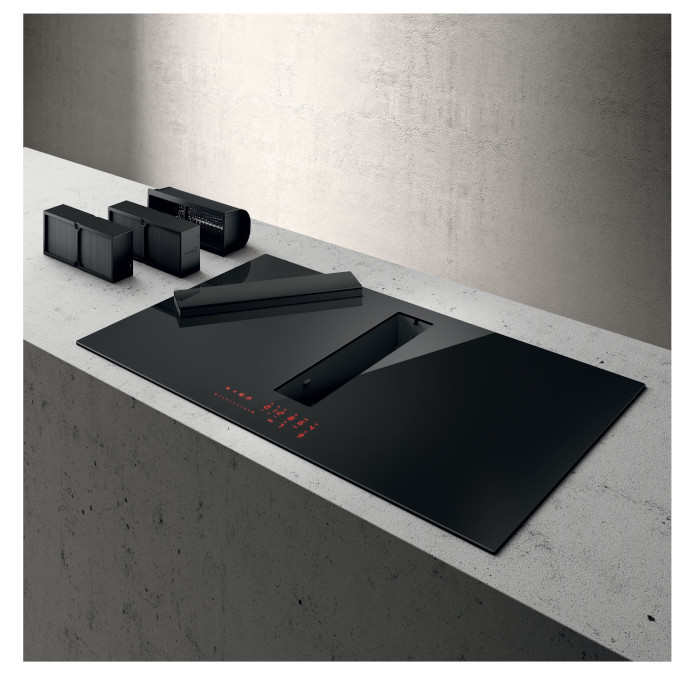 Elica PRF0179476 NikolaTesla Fit XL BL/A/83 Induktionskochfeld mit Dunstabzug