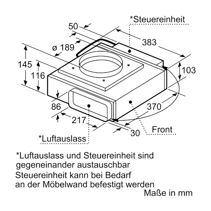 NEFF I91VT44N0 Dunstabzugshaube N 90, Tischlüfter