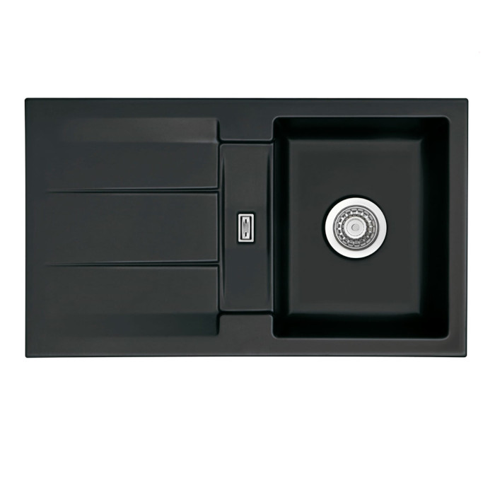 Systemceram 5091 Genea 87 Nigra Keramik Einbauspüle