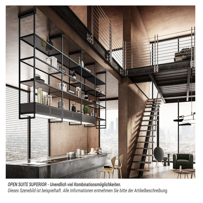 Elica KIT0166470 Regalboden Metall, Schwarz