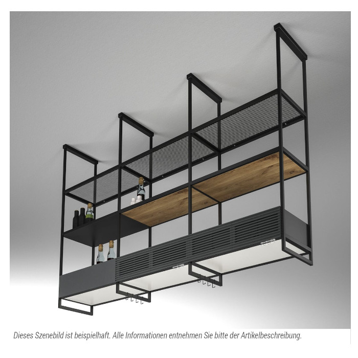 Elica KIT0166470 Regalboden Metall, Schwarz