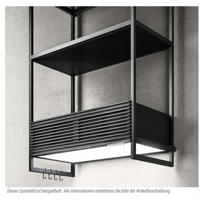 Elica KIT0166470 Regalboden Metall, Schwarz